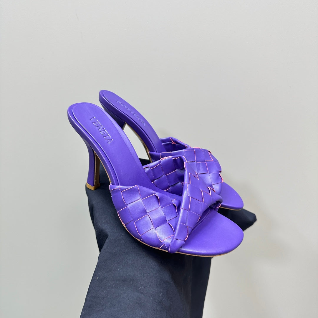 Luxury Bottega Veneta blink mule 95 violet lambskin