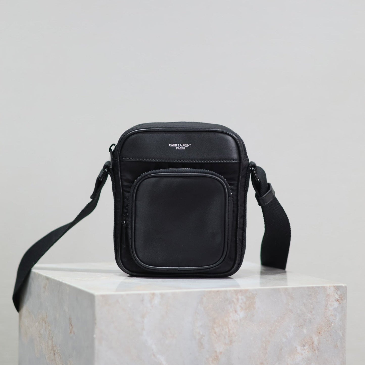 Luxury Saint Laurent CITY MINI CAMERA BAG 18 IN BLACK ECONYL