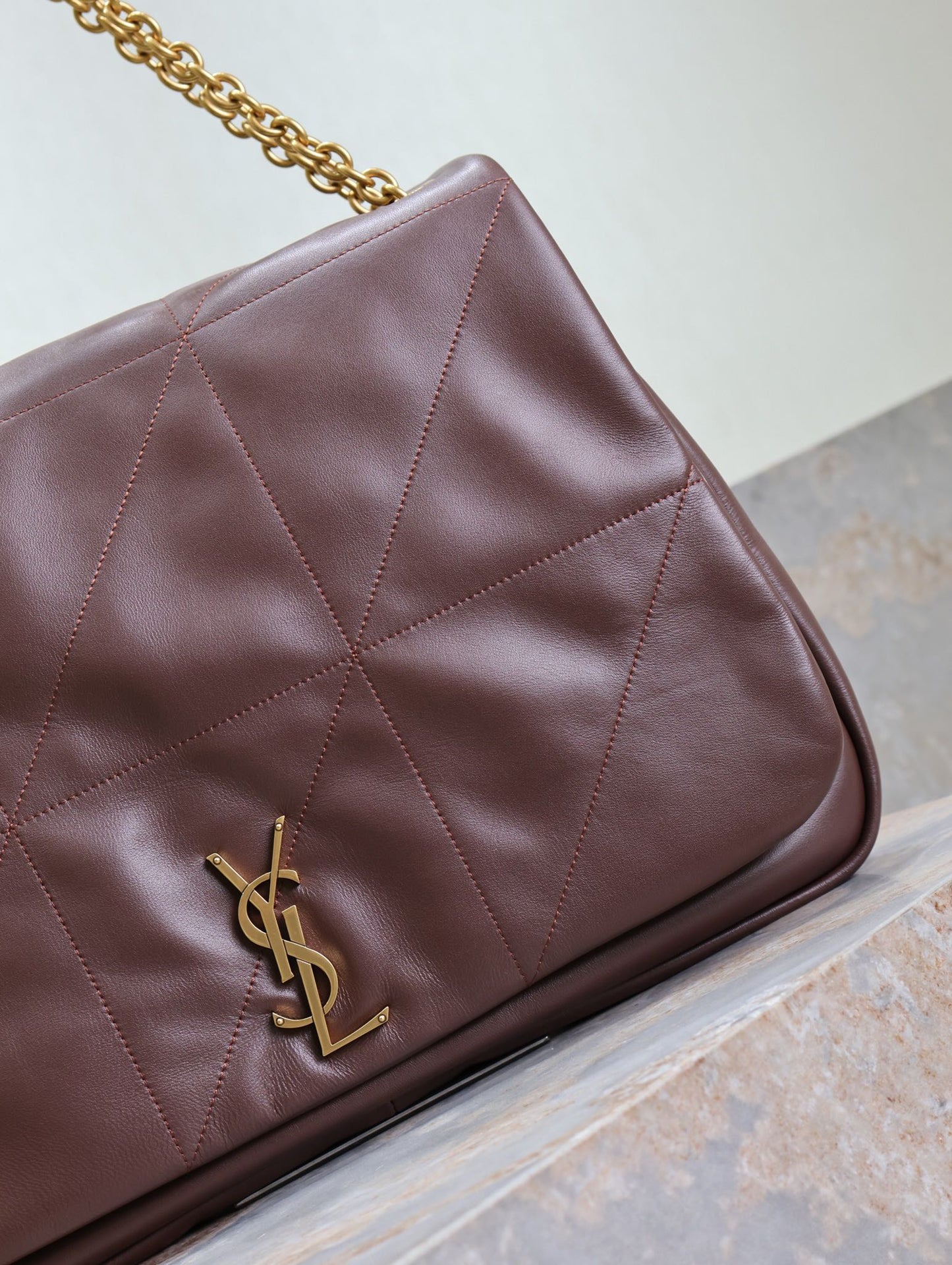 Luxury Saint Laurent JAMIE 4.3 LARGE BAG 43 IN WINE RED LAMBSKIN GOLD HARDWARE