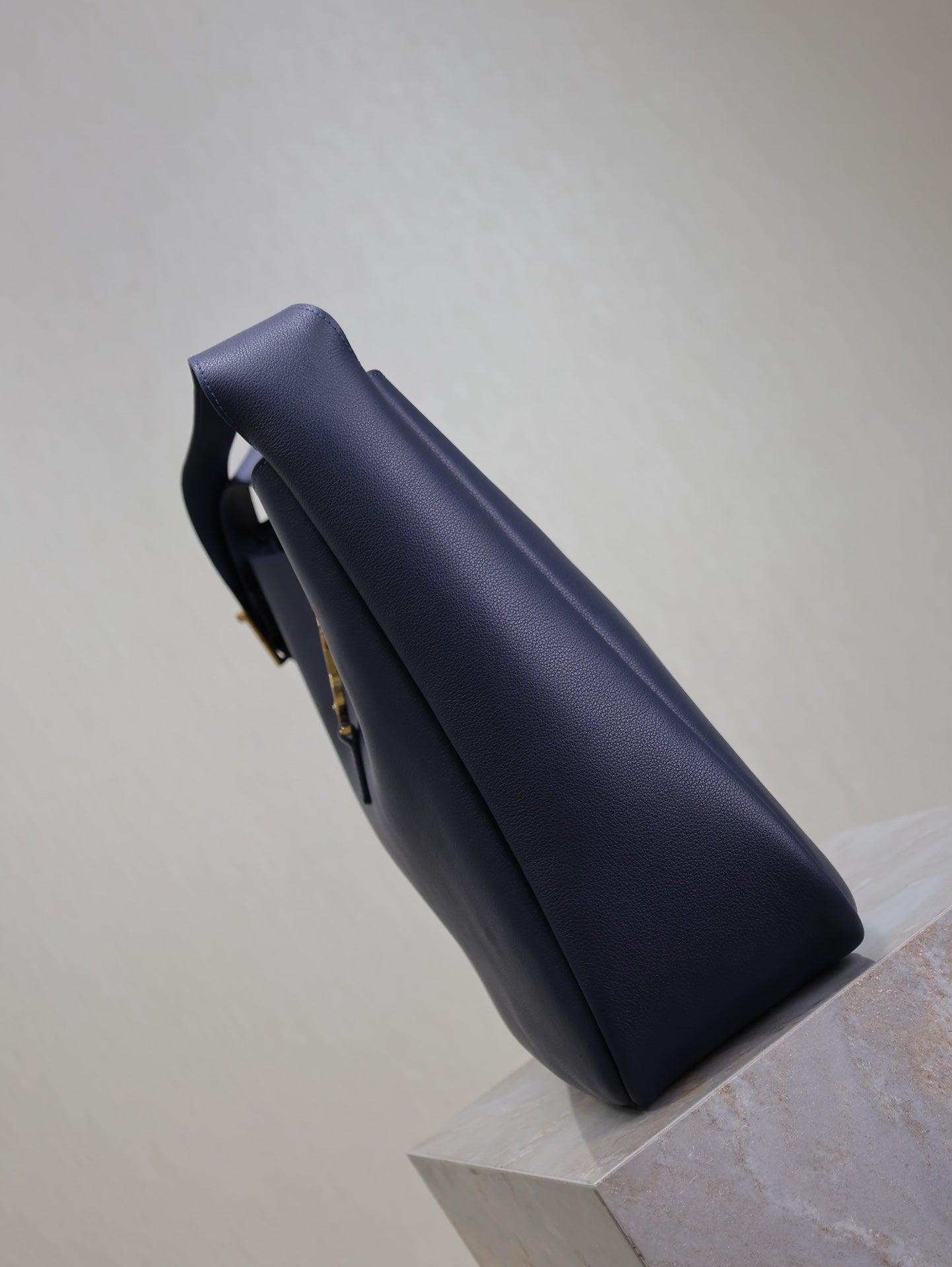 Luxury Saint Laurent LE 5 À 7 LARGE BAG 31 IN BERRY BLUE LAMBSKIN