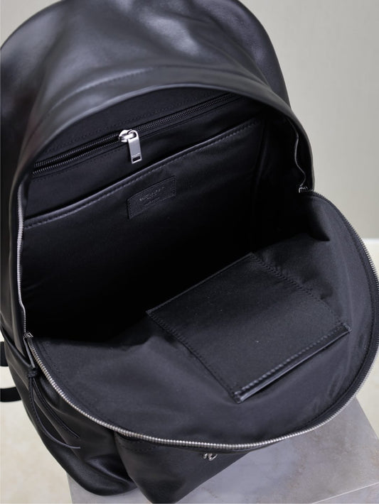 Luxury Saint Laurent CITY BACKPACK 38 IN BLACK CALFSKIN