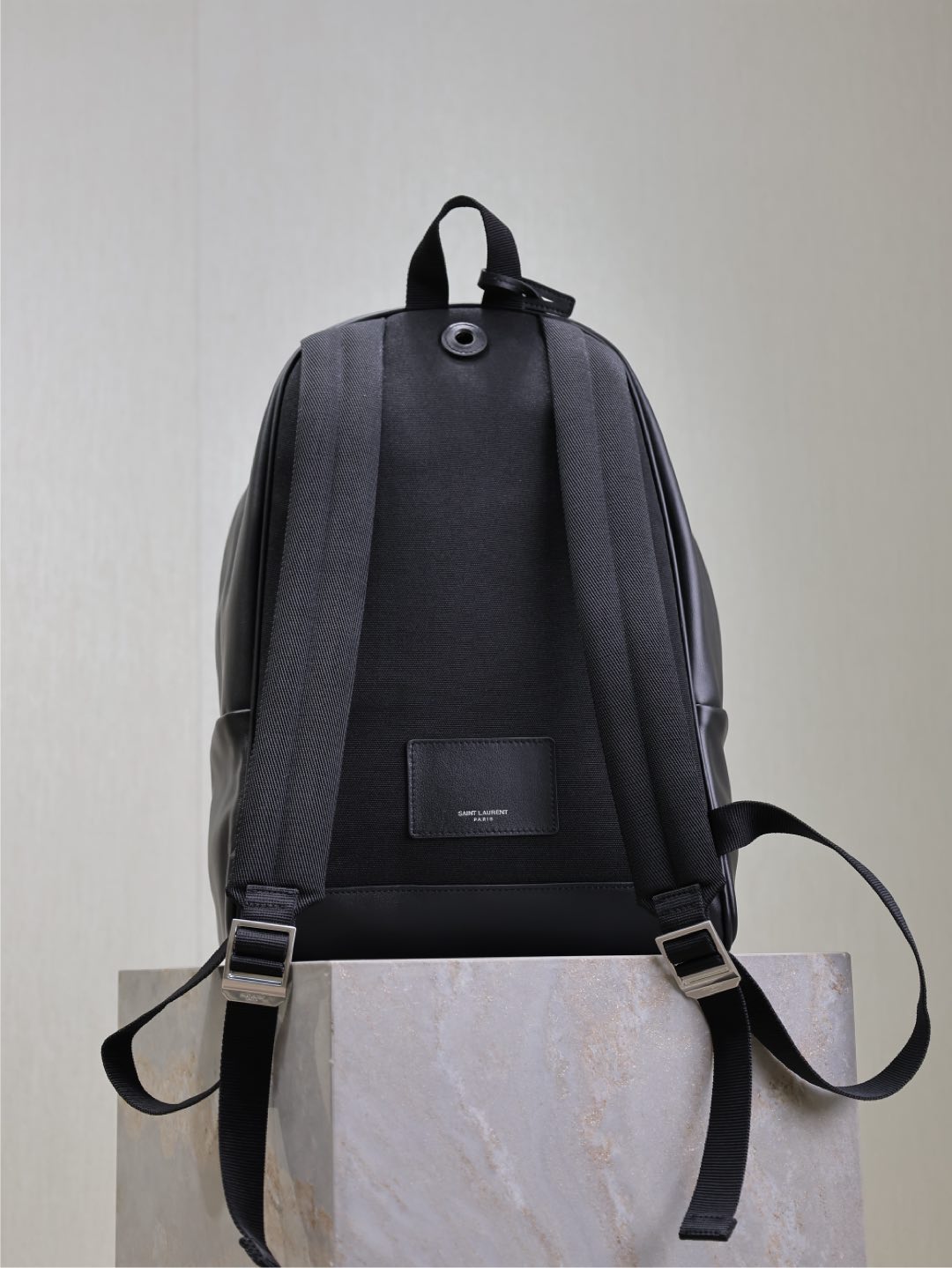 Luxury Saint Laurent CITY BACKPACK 35 IN BLACK CALFSKIN