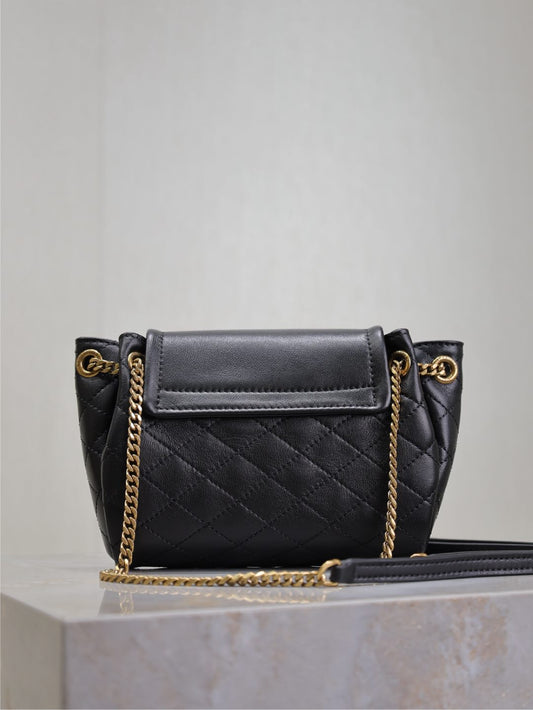 Luxury Saint Laurent MINI NOLITA BAG 18 IN BLACK LAMBSKIN COPPER HARDWARE
