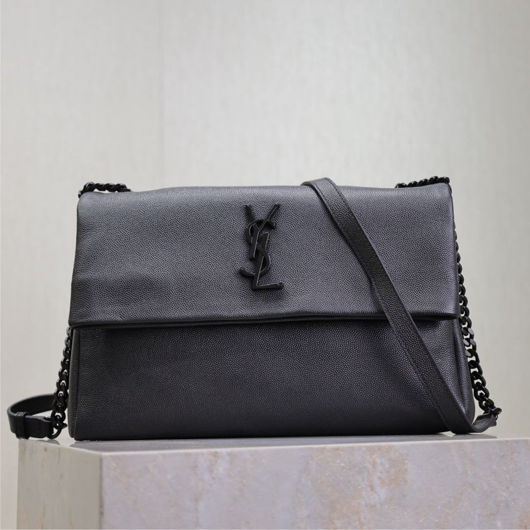 Luxury Saint Laurent WEST HOLLYWOOD BAG 28 IN BLACK CALFSKIN BLACK HARDWARE