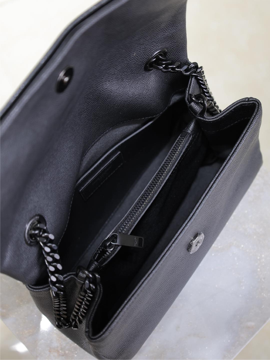 Luxury Saint Laurent WEST HOLLYWOOD SMALL BAG 24 IN BLACK CALFSKIN BLACK HARDWARE