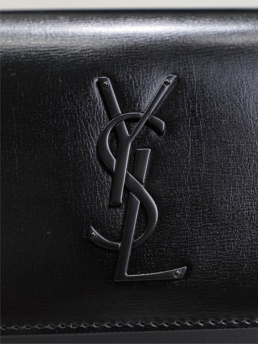 Luxury Saint Laurent SUNSET SMALL BAG 19 IN BLACK CALFSKIN BLACK HARDWARE