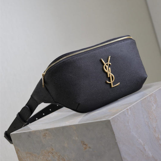 Luxury Saint Laurent CLASSIC CROSSBODY BAG 25 IN BLACK CAVIAR LEATHER GOLD LOGO