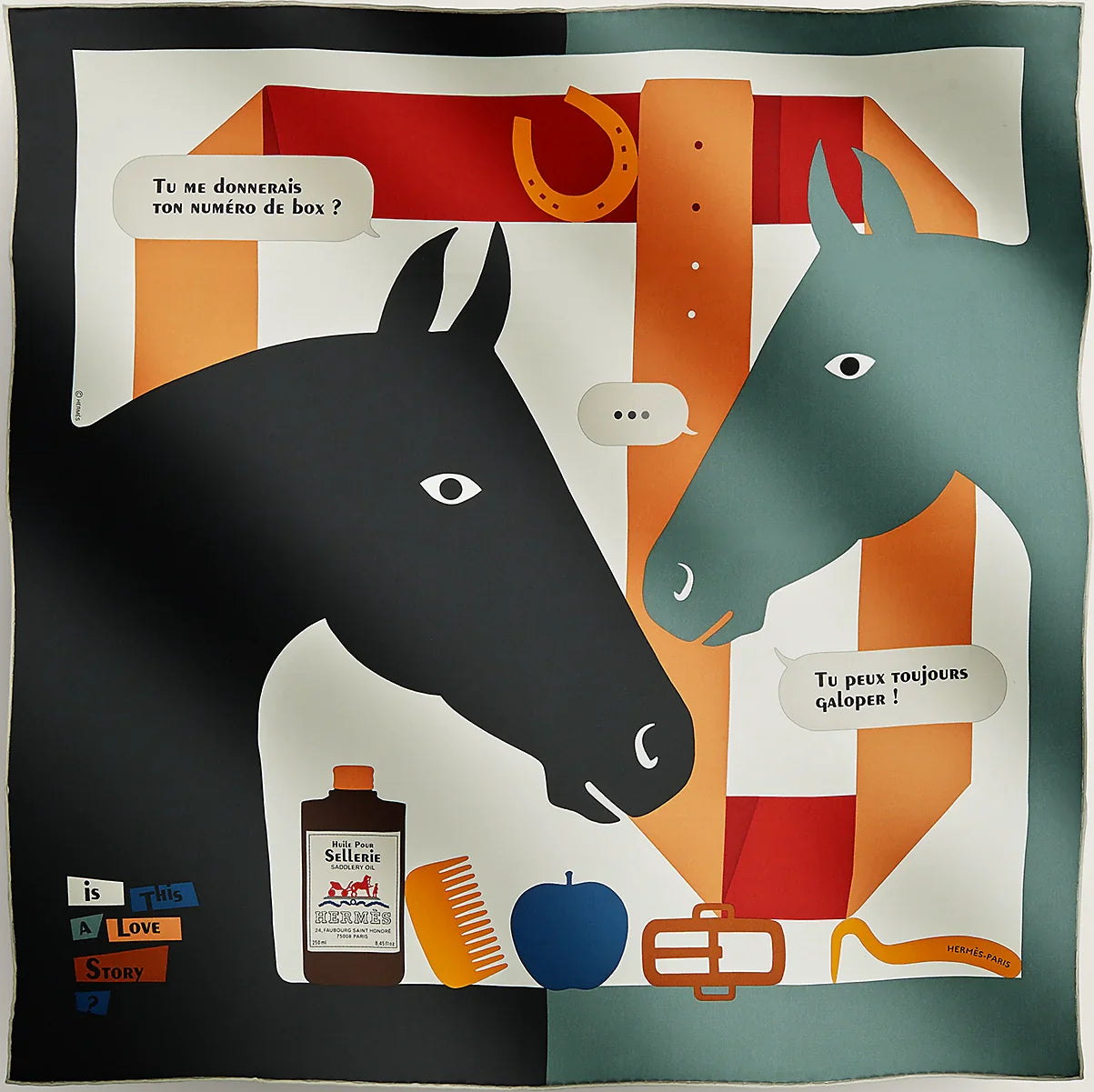 Hermès Is This a Love Story? Silk Scarf 70