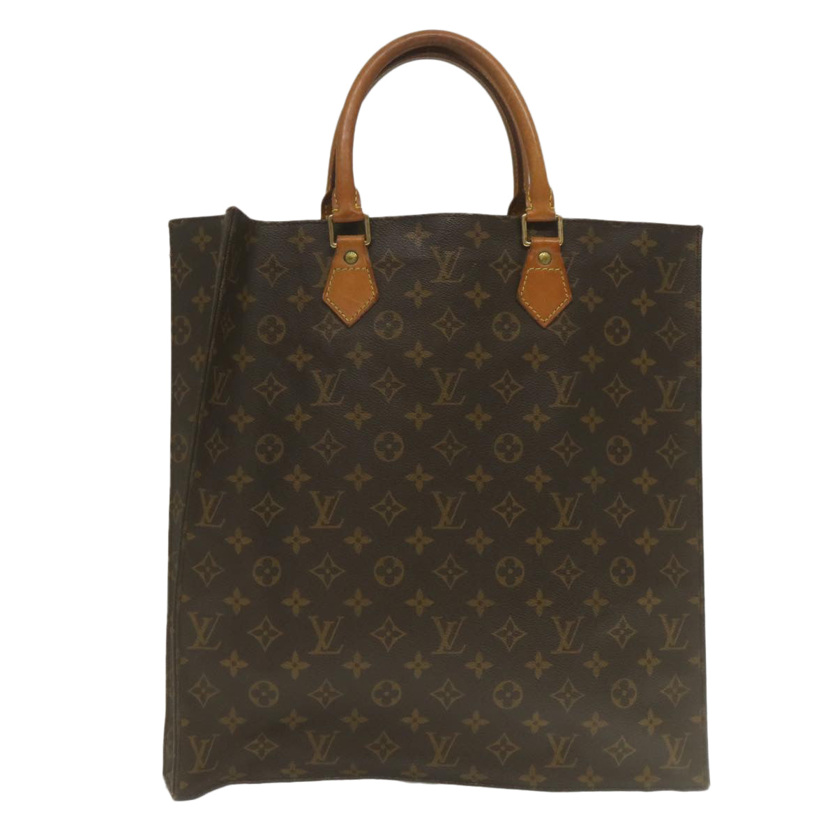 LOUIS VUITTON Monogram Sac Plat Hand Bag M51140 LV jk1108