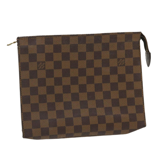 LOUIS VUITTON Damier Ebene Poche Toilette 26 Pouch N47543 LV jk1194