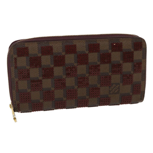 LOUIS VUITTON Damier Piet Zippy Wallet Long Wallet N63174 LV jk1206