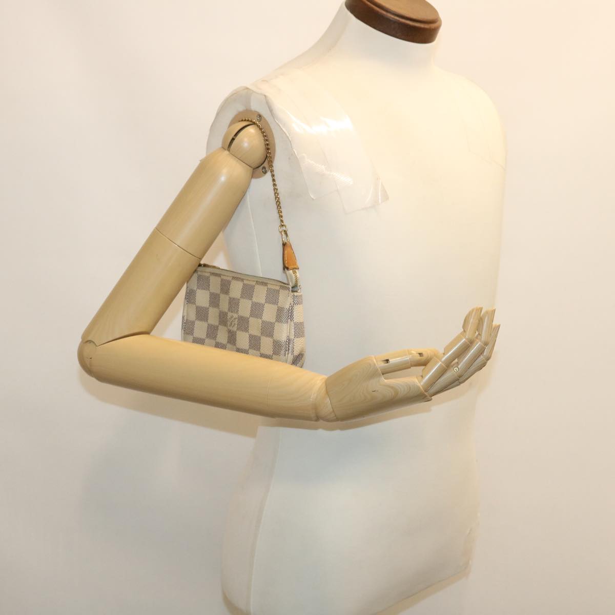 LOUIS VUITTON Damier Azur Mini Pochette Accessoires Pouch N58010 LV  jk1270