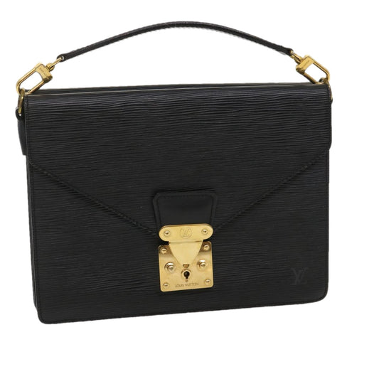 LOUIS VUITTON Epi Biface Clutch Bag Black M52322 LV jk1715