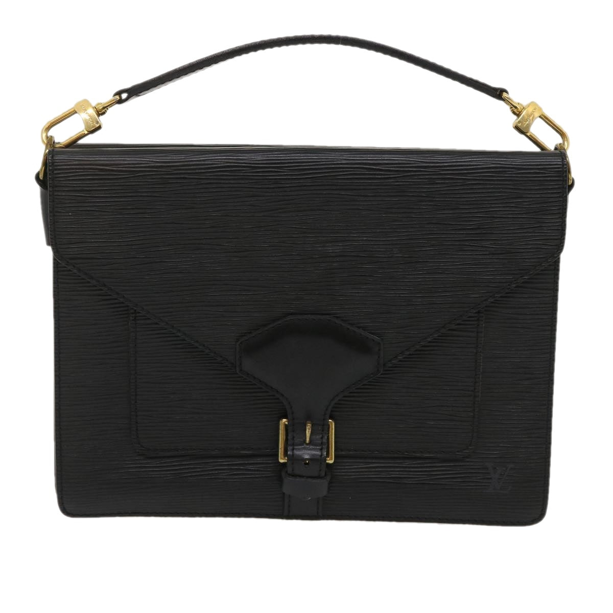 LOUIS VUITTON Epi Biface Clutch Bag Black M52322 LV jk1715