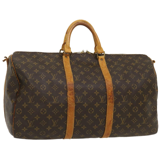 LOUIS VUITTON Monogram Keepall Bandouliere 50 Boston Bag M41416 LV jk1735