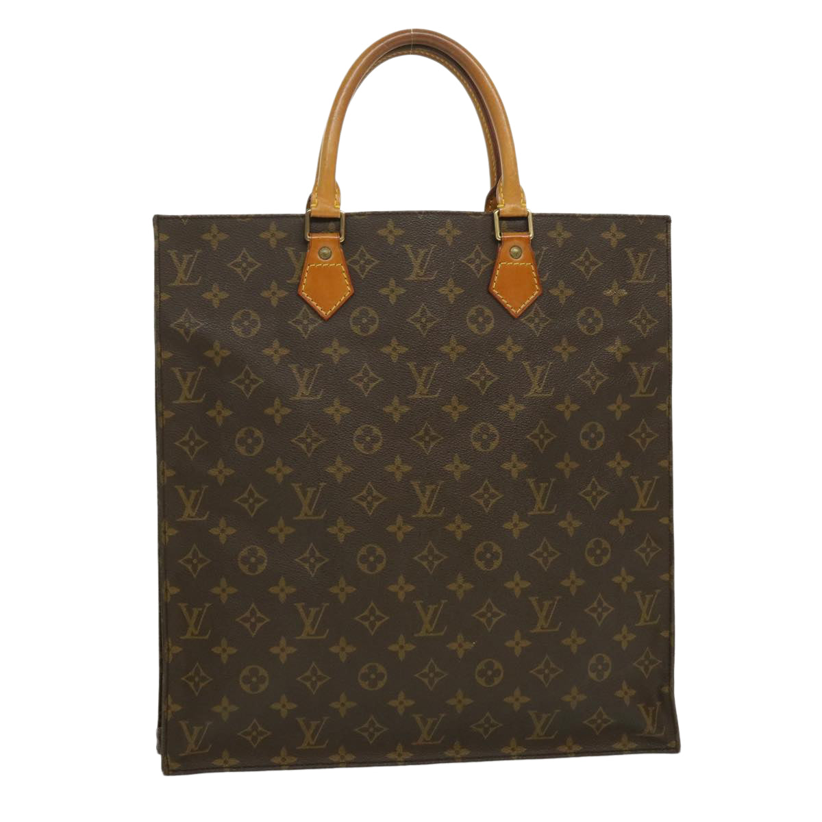 LOUIS VUITTON Monogram Sac Plat Hand Bag M51140 LV jk2041