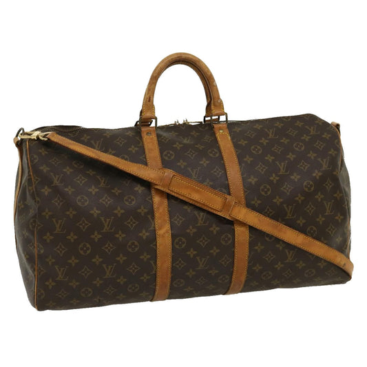 LOUIS VUITTON Monogram Keepall Bandouliere 55 Boston Bag M41414 LV jk2170