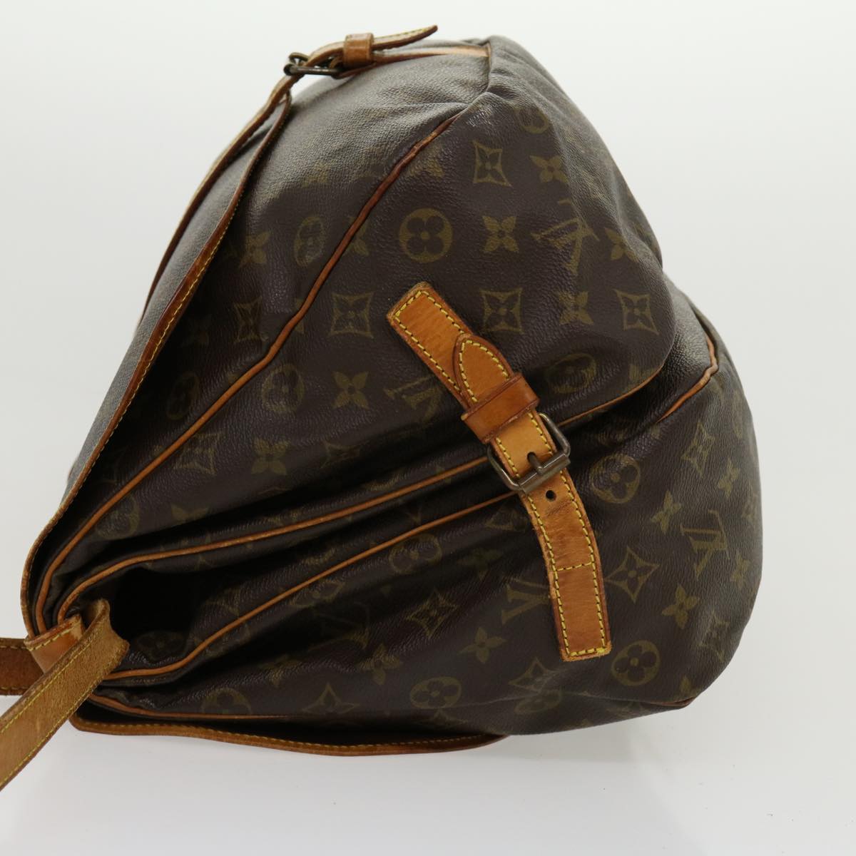 LOUIS VUITTON Monogram Saumur 35 Shoulder Bag M42254 LV jk2218