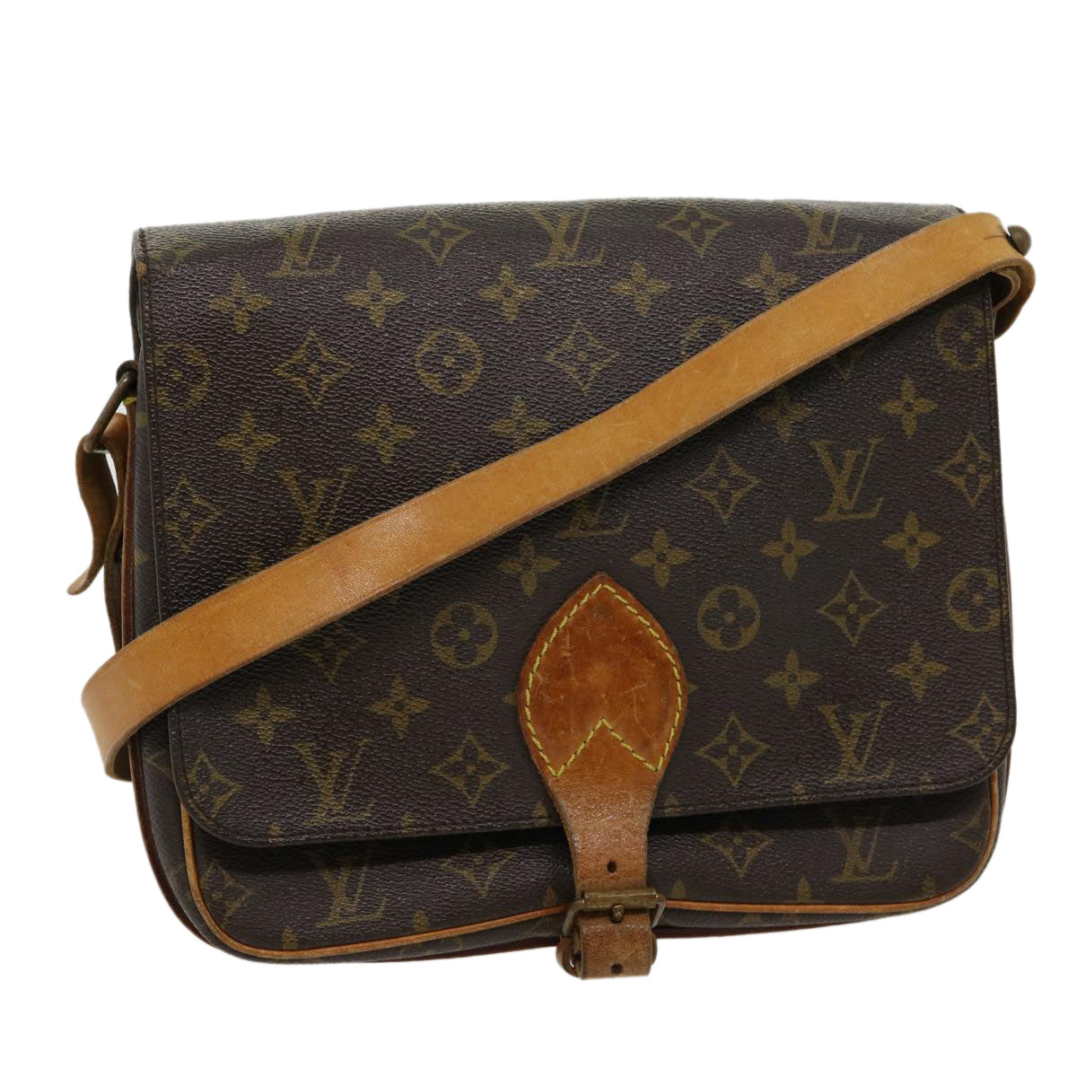LOUIS VUITTON Monogram Cartouchiere GM Shoulder Bag M51252 LV jk2437