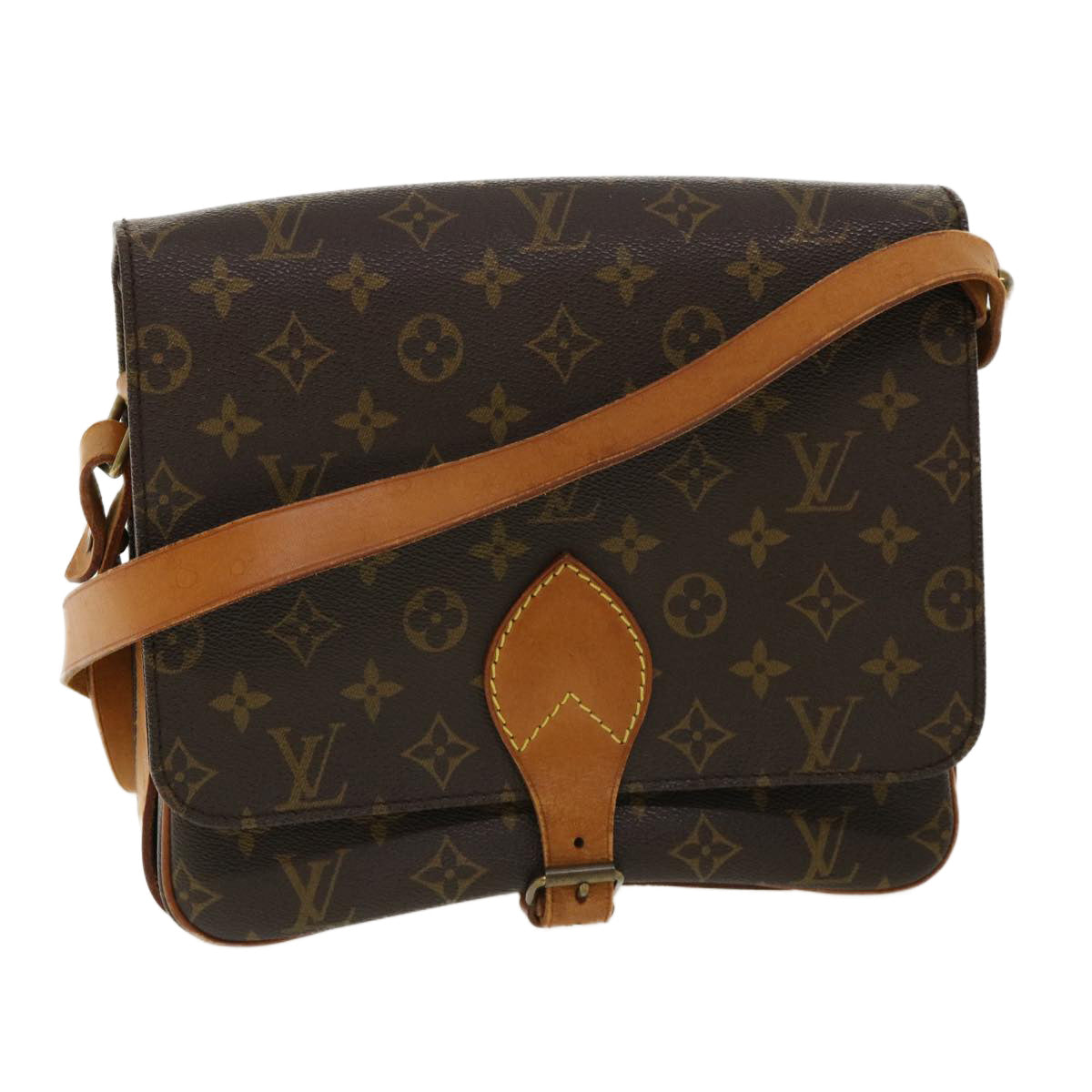 LOUIS VUITTON Monogram Cartouchiere GM Shoulder Bag L027 LV jk2600