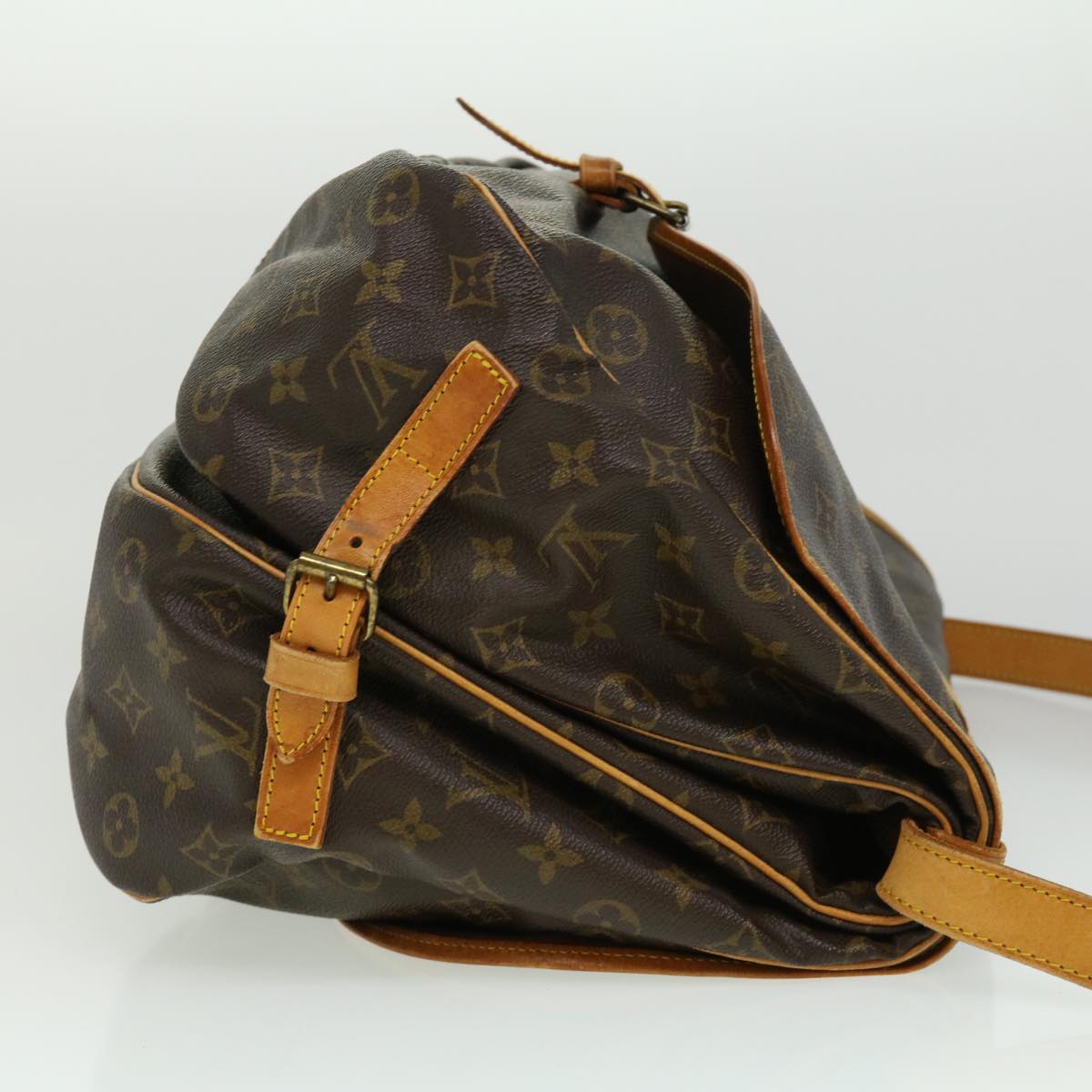 LOUIS VUITTON Monogram Saumur 35 Shoulder Bag M42254 LV jk2614