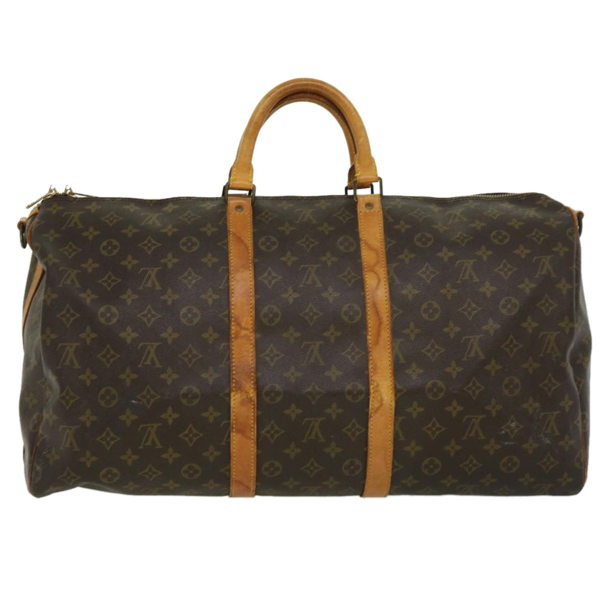 LOUIS VUITTON Monogram Keepall Bandouliere 55 Boston Bag M41414 LV jk2617