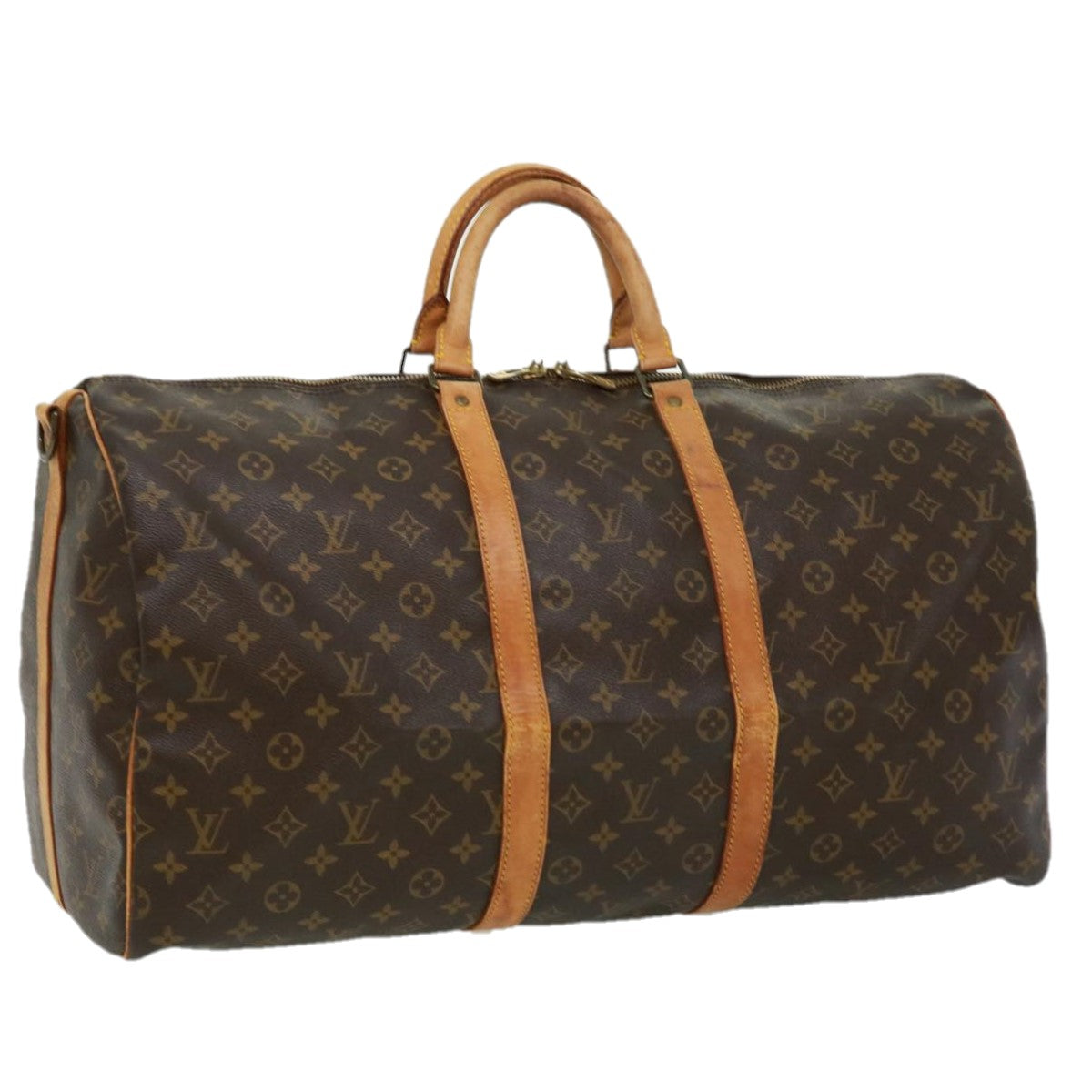 LOUIS VUITTON Monogram Keepall Bandouliere 55 Boston Bag M41414 LV jk2787