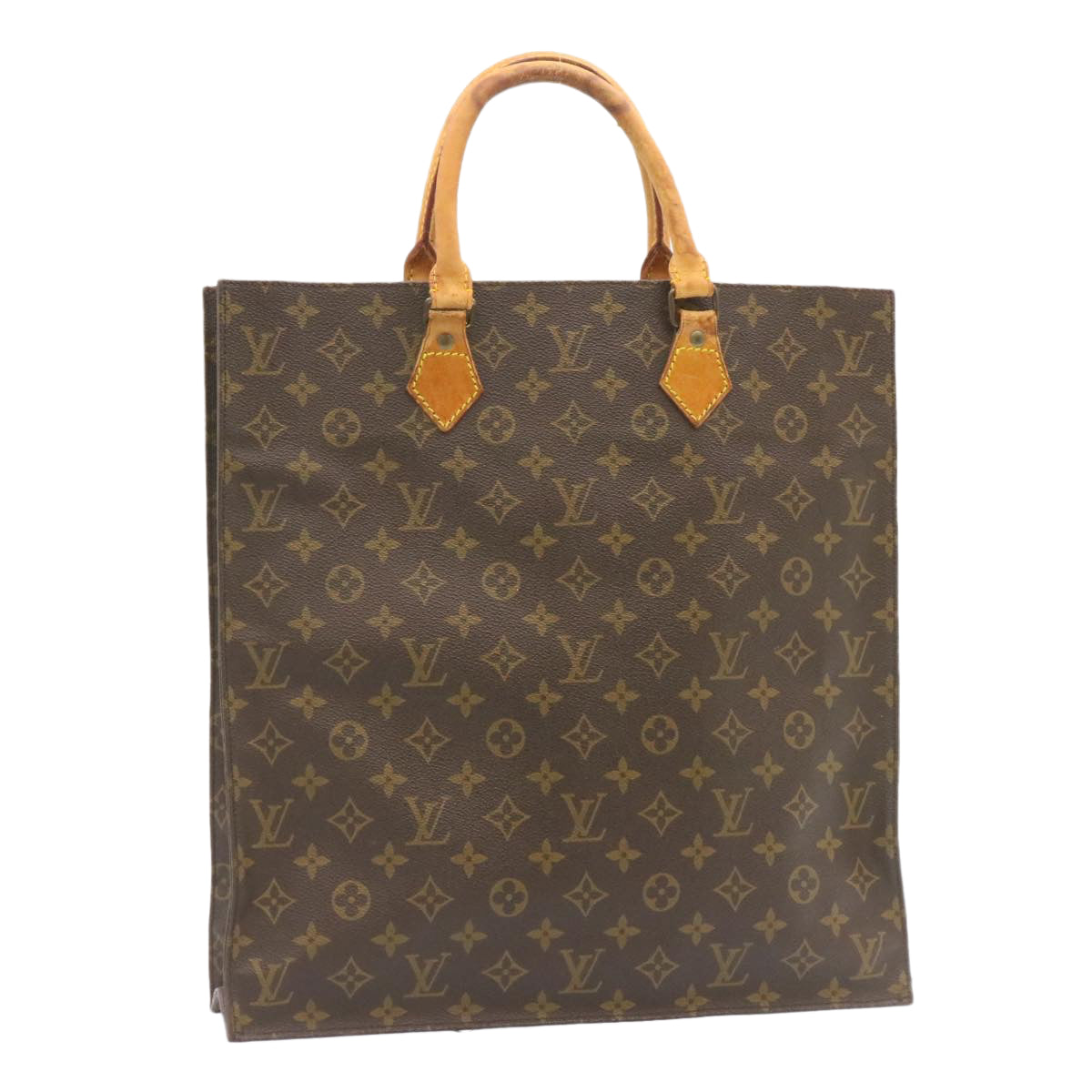 LOUIS VUITTON Monogram Sac Plat Hand Bag M51140 LV jk628