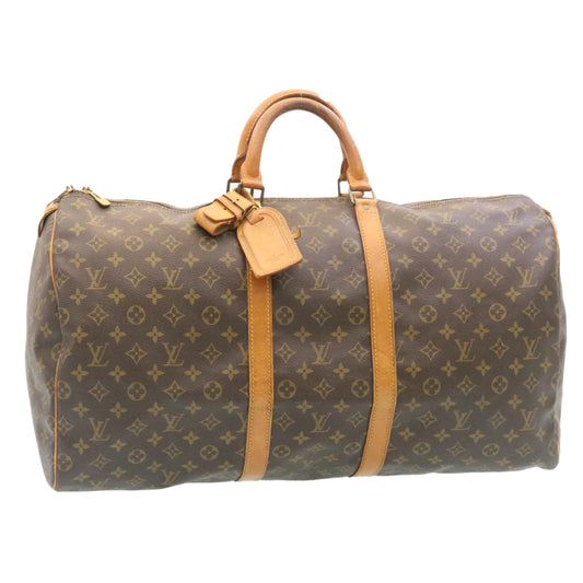 LOUIS VUITTON Monogram Keepall 55 Boston Bag M41424 LV jk845