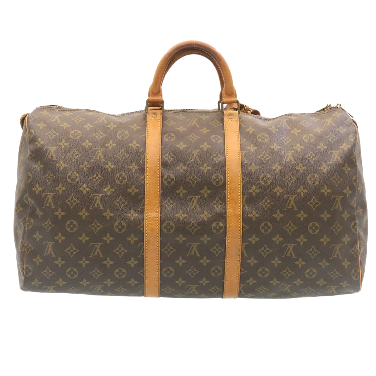 LOUIS VUITTON Monogram Keepall 55 Boston Bag M41424 LV jk845