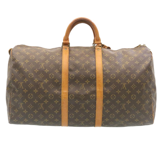 LOUIS VUITTON Monogram Keepall 55 Boston Bag M41424 LV jk845