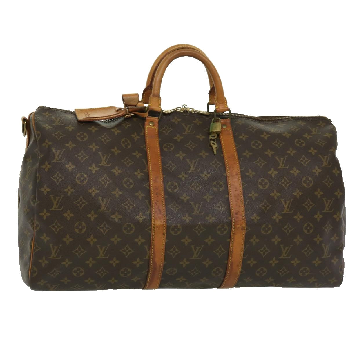 LOUIS VUITTON Monogram Keepall Bandouliere 55 Boston Bag M41414 LV ki2340