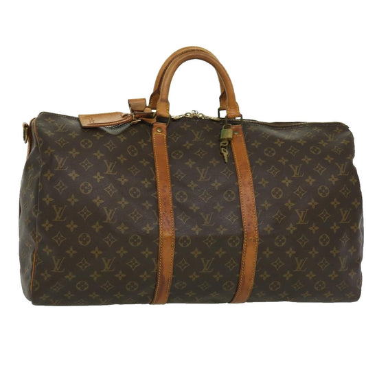 LOUIS VUITTON Monogram Keepall Bandouliere 55 Boston Bag M41414 LV ki2340