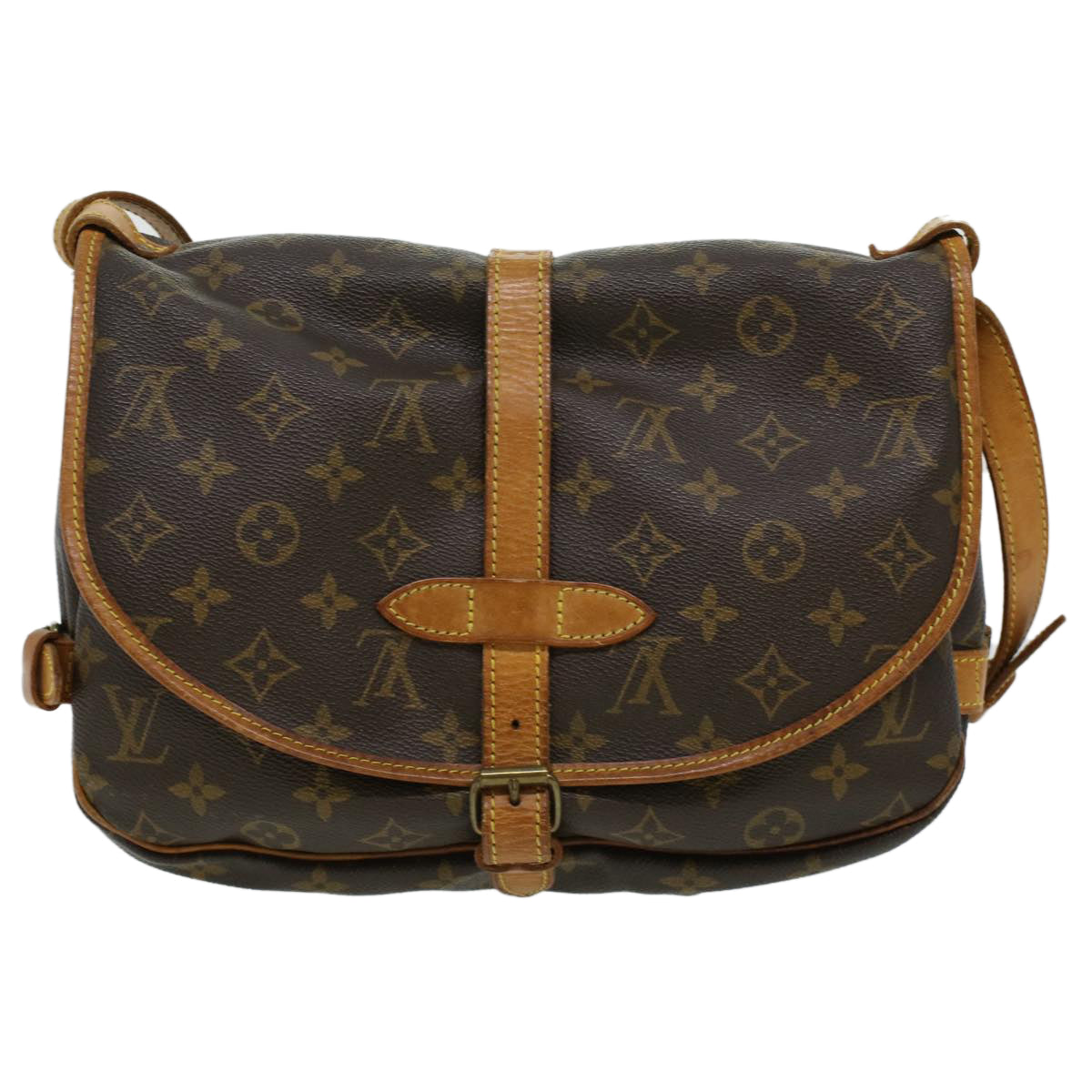 LOUIS VUITTON Monogram Saumur 30 Shoulder Bag M42256 LV ki2529