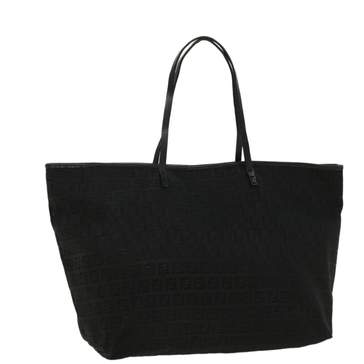 Luxury FendiZucchino Canvas Tote Bag Nylon Blackki3375
