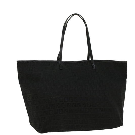Luxury FendiZucchino Canvas Tote Bag Nylon Blackki3375