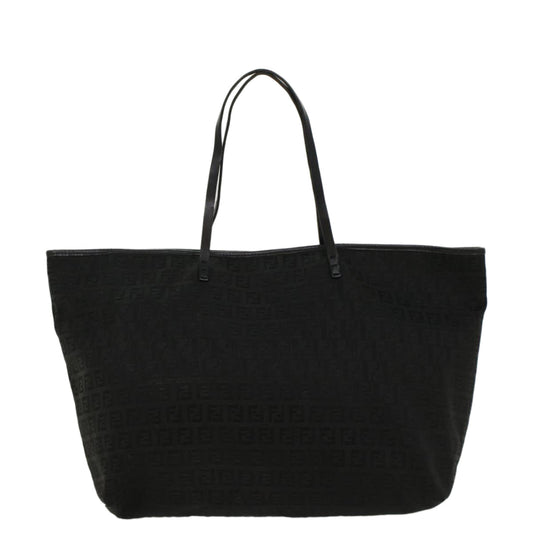 Luxury FendiZucchino Canvas Tote Bag Nylon Blackki3375