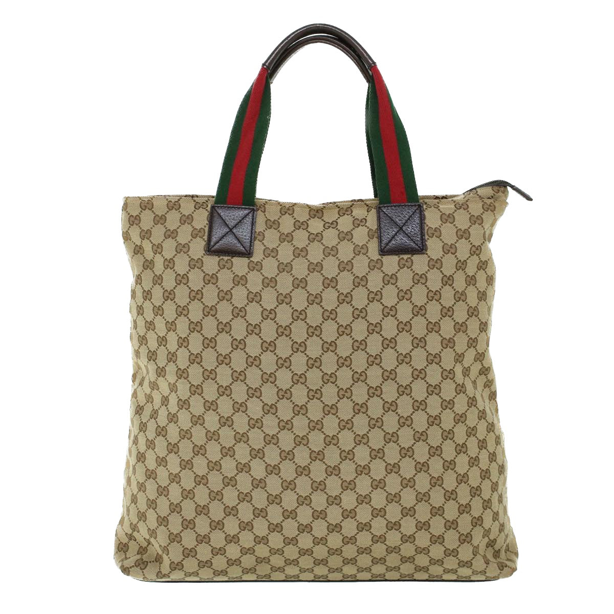 Luxury Gucci GG Canvas Web Sherry Line Tote Bag Beige Red Green 131233  ki3422