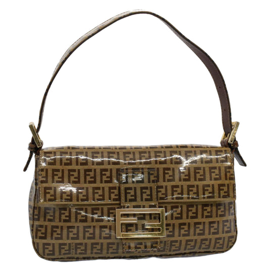 Luxury FendiZucchino Canvas Mamma Baguette Shoulder Bag Beigeki3426