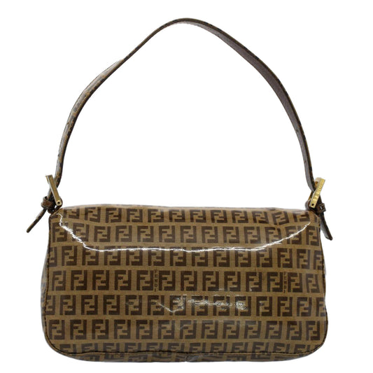 Luxury FendiZucchino Canvas Mamma Baguette Shoulder Bag Beigeki3426