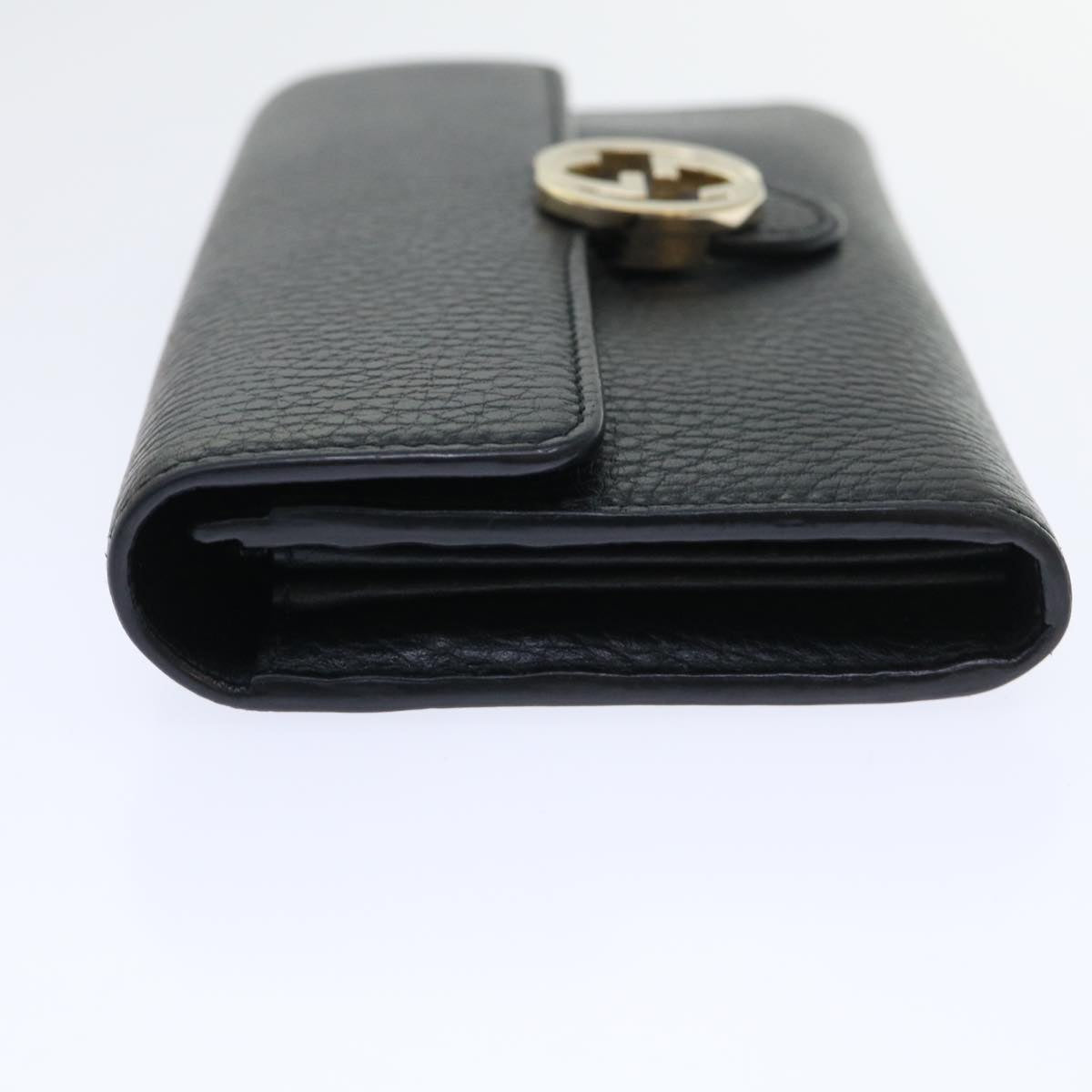 Luxury Gucci Interlocking GG Long Wallet Leather Black  ki3458