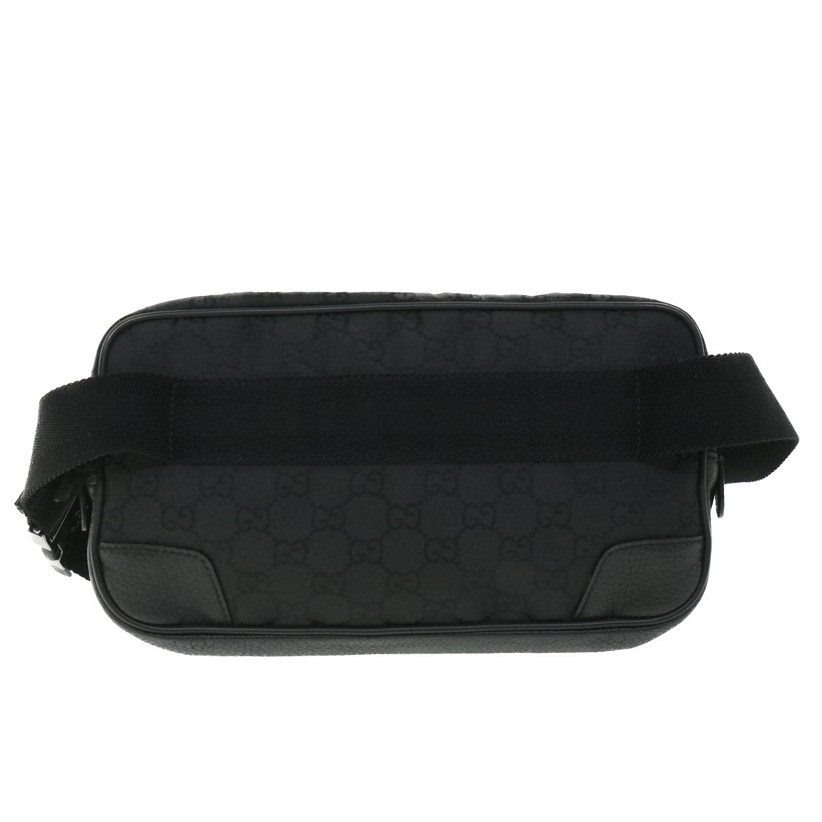 Luxury Gucci GG Canvas Waist bag Nylon Leather Black 336672  ki3498