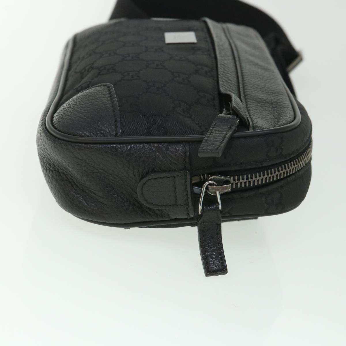 Luxury Gucci GG Canvas Waist bag Nylon Leather Black 336672  ki3498