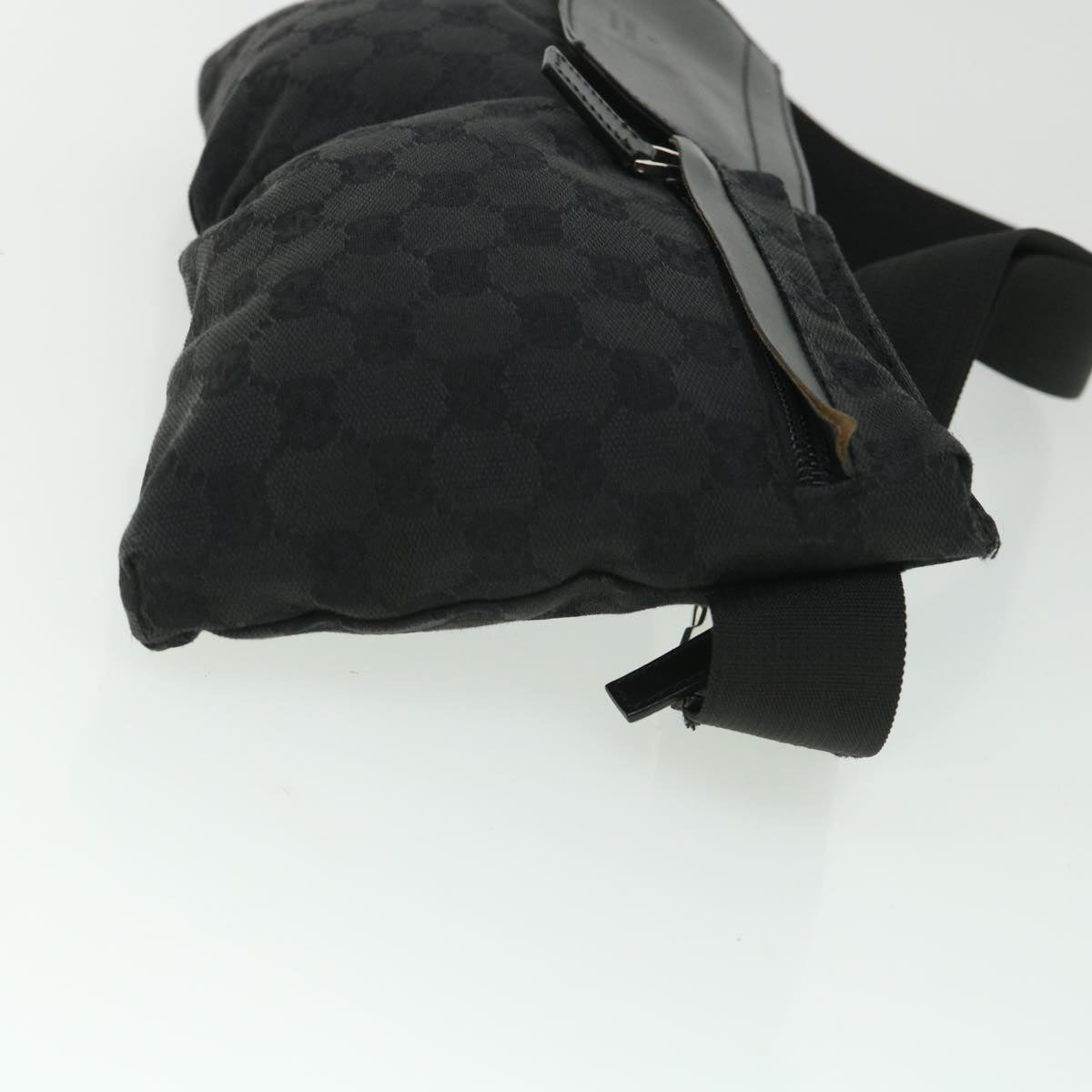 Luxury Gucci GG Canvas Waist bag Black 28566  ki3540