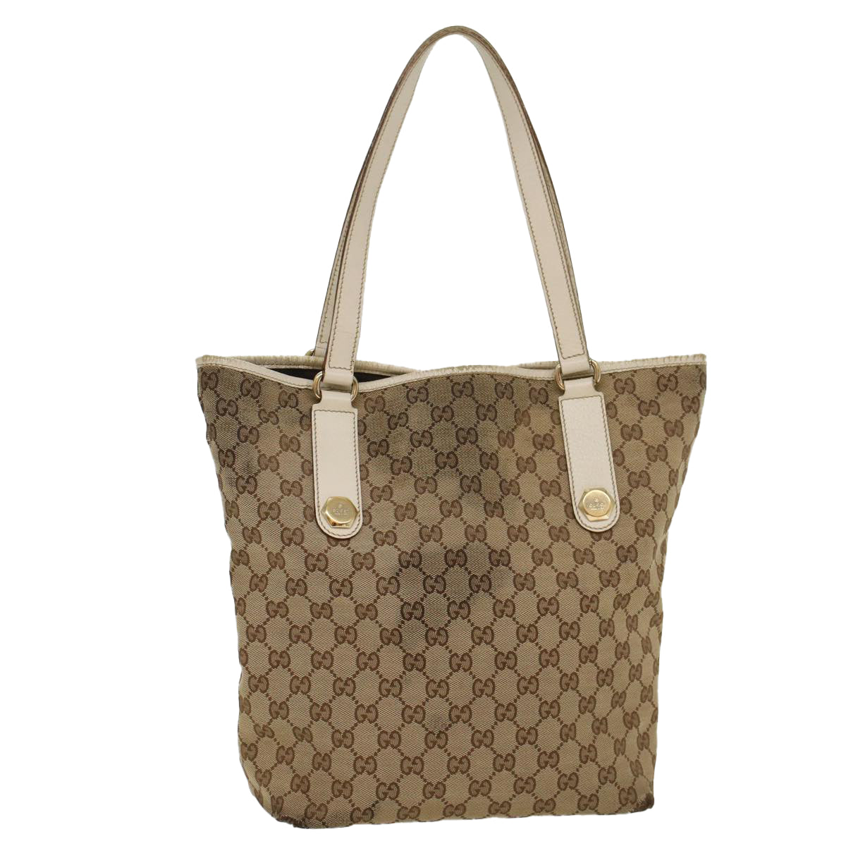 Luxury Gucci GG Canvas Tote Bag Beige 153009  ki3544