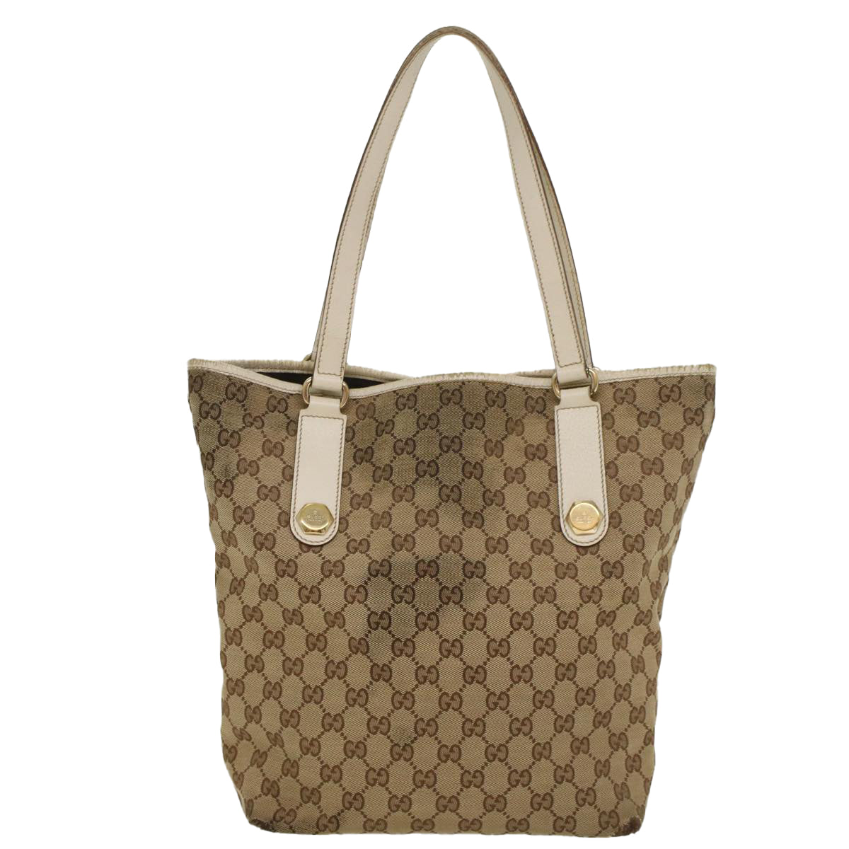 Luxury Gucci GG Canvas Tote Bag Beige 153009  ki3544
