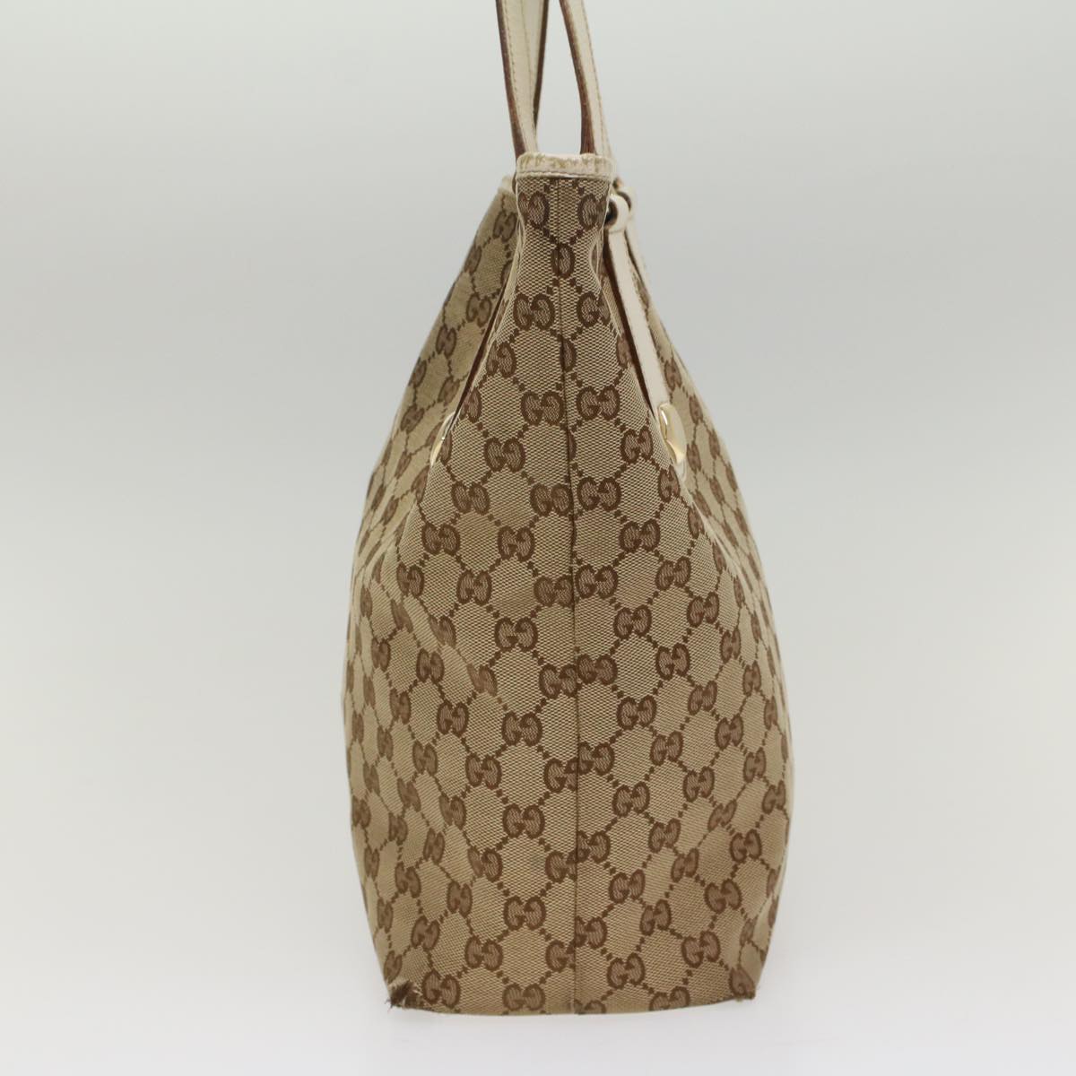 Luxury Gucci GG Canvas Tote Bag Beige 153009  ki3544