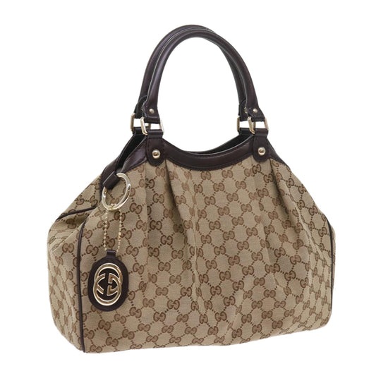 Luxury Gucci GG Canvas Sukey Tote Bag Beige 211944  ki3548