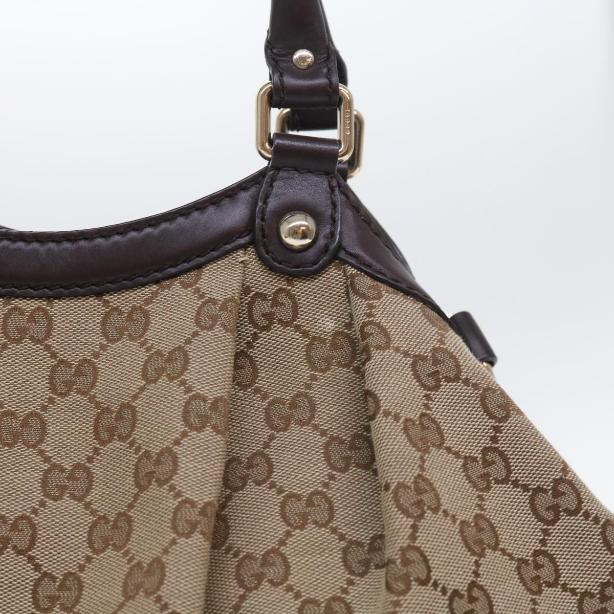 Luxury Gucci GG Canvas Sukey Tote Bag Beige 211944  ki3548