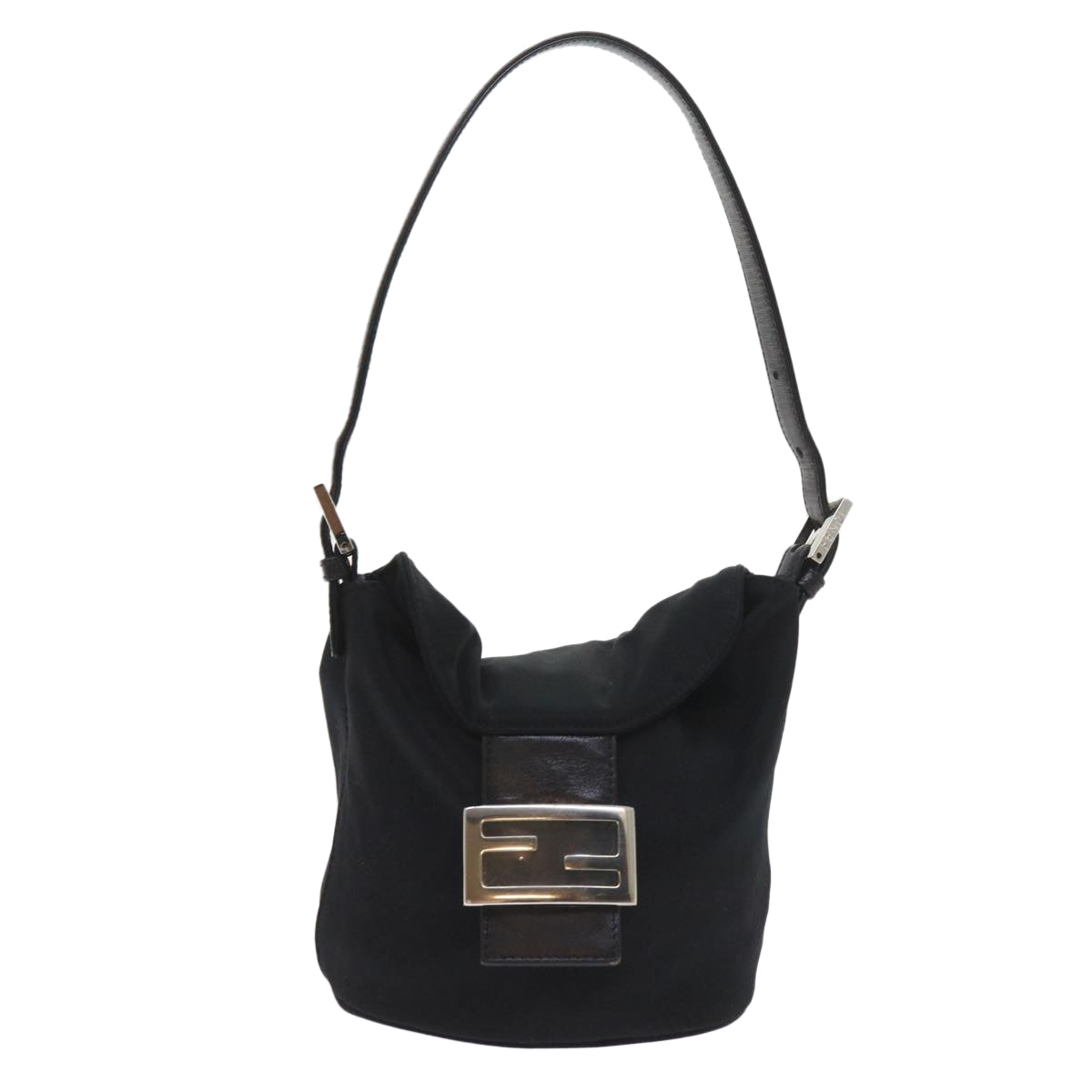 Luxury FendiMamma Baguette Shoulder Bag Nylon Black 2321 26765 009ki3585
